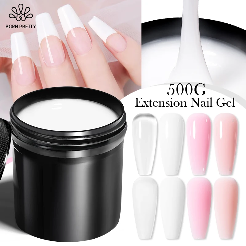 

BORN PRETTY wholesale price 500g nail salon art French style colors gel extension OEM logo soak off uv hard gel