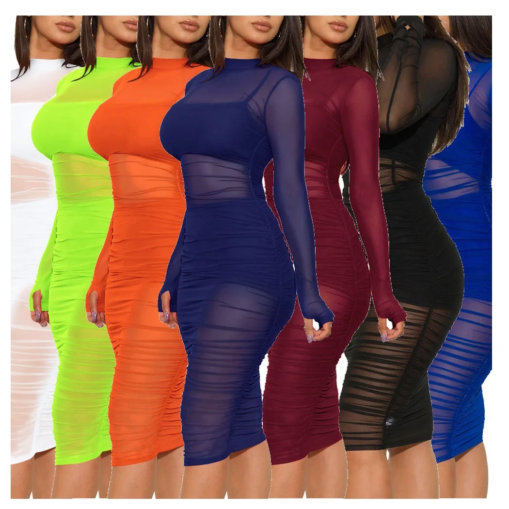 

BR353 women fashion nightclub ladies net dress small vest shorts 3 pieces set