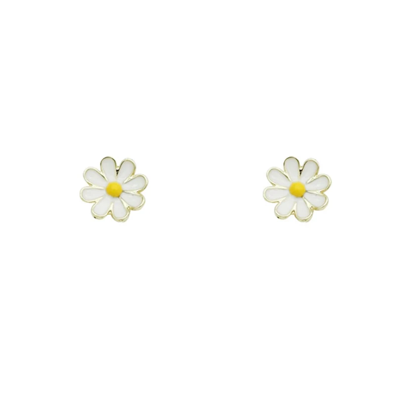 

Korean Fashion Sweet Sun Flower Alloy Earrings Female Temperament Earrings Cute Daisies Stud Earrings