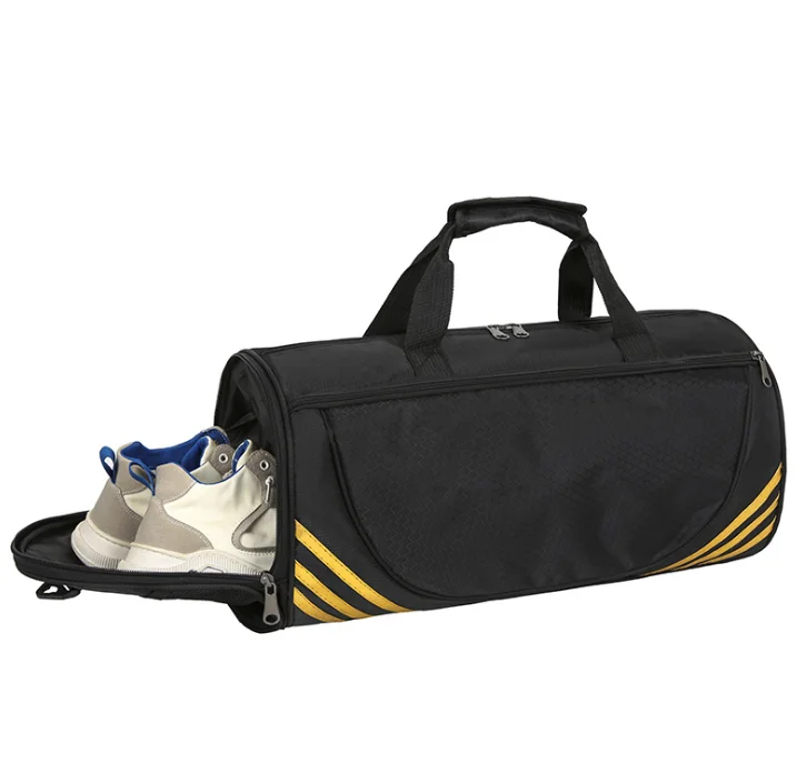 

Nylon material sports travel bag large capacity yoga bag gym bag, Red, black