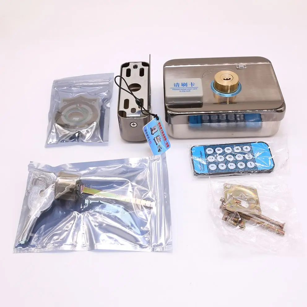 

Wholesale Door Locks Set Electric Double Cylinder Metal Access Control System Interlligent Smart Key Card Rim Lock