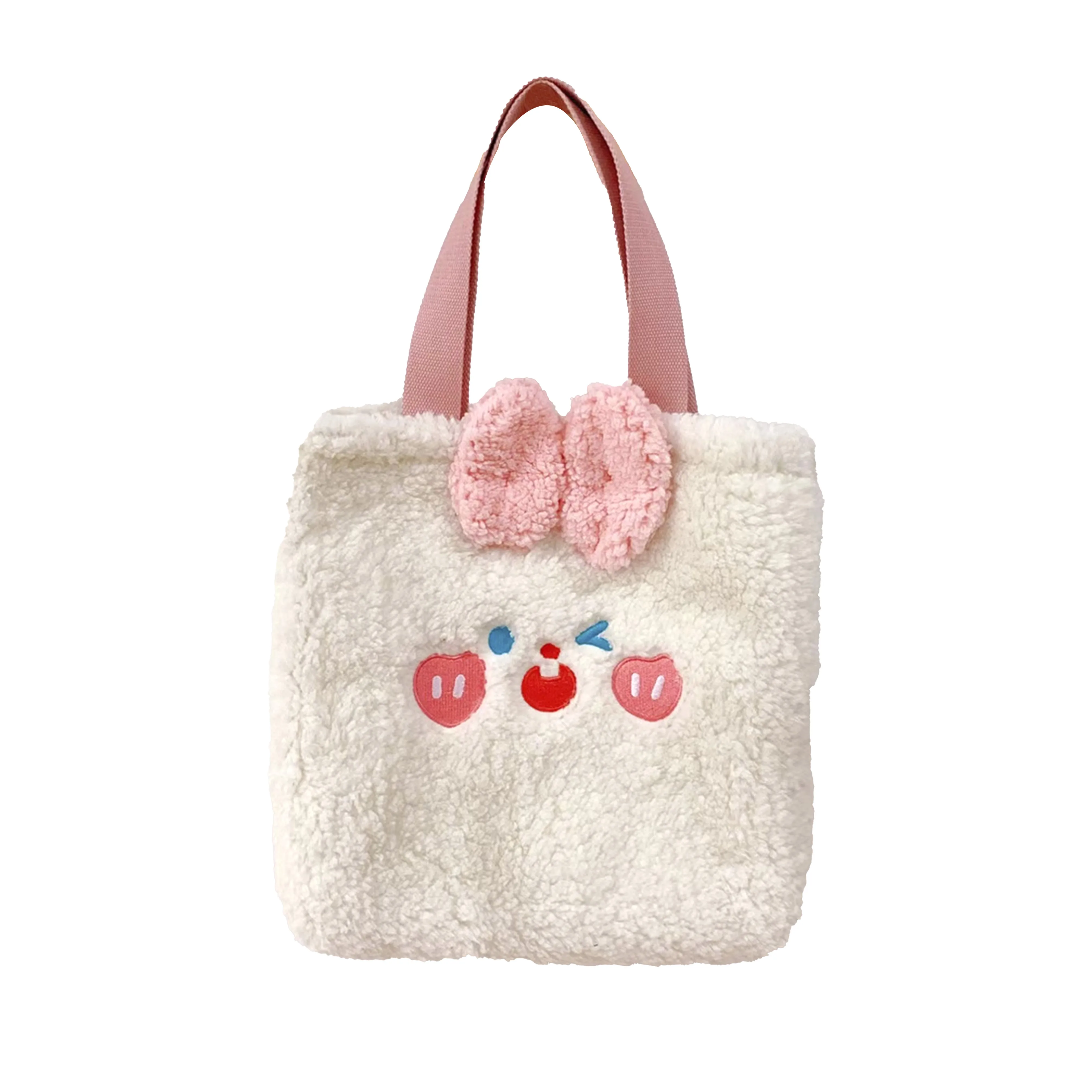 

Furry Faux Fur Small Casual Tote Bags Plush The Tote Bag Small 2022 Fall Winter Purses and Handbags