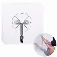 

Wall Hooks 13lb(Max) Transparent Reusable Seamless Hooks,Waterproof and Oilproof,Bathroom Kitchen Heavy Duty Self Adhesive Hooks