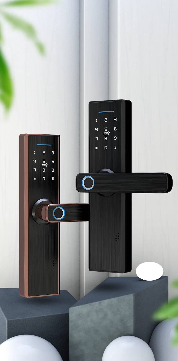 tuya wifi fingerprint lock smart card digital code electronic