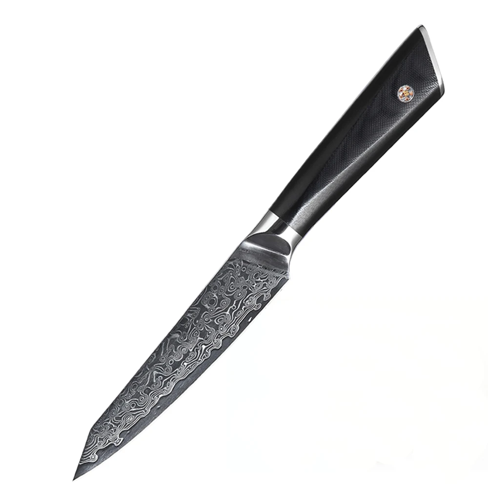 

5 inch Japanese handmade damascus steel kitchen utility knife
