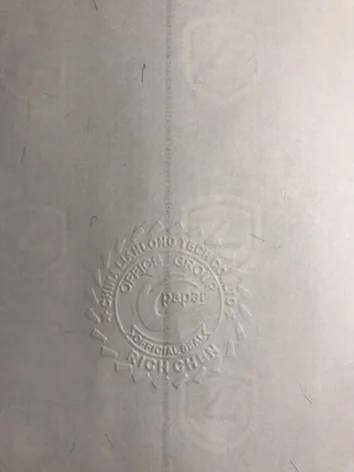 75% cotton 25 %% linen anti-counterfeiting thread paper, custom anti-counterfeiting watermark paper, special paper