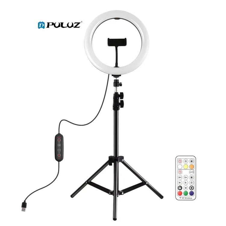 

Portable Remote Mini 26cm Led Selfie Ring Light with 1.1m Tripod Stand Ring Light 10 Inch LED Ring Light Tripod