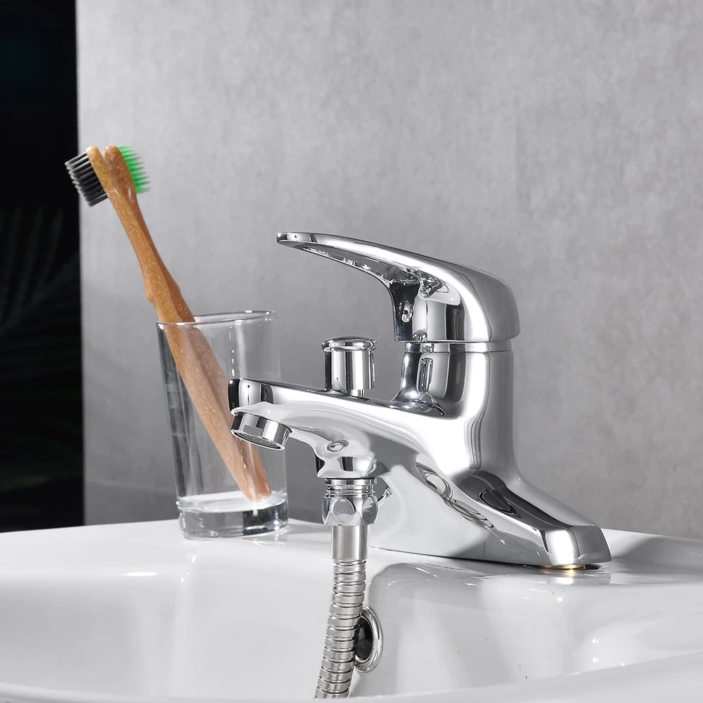 Faucet Bathroom Tap Aifol Handle Wash Basin Brass Ceramic Style Surface Mount Material Origin Core Type Valve Deck Hole Place