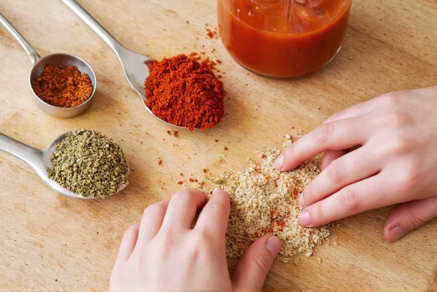 Seasoning Bottles on Grocery Shelf