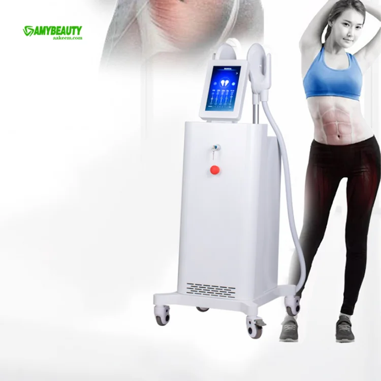 

2021 hot newest design profession Two Handles Beauty Slim Electromagnetic Muscle Stimulator Ems Machine factory price, White