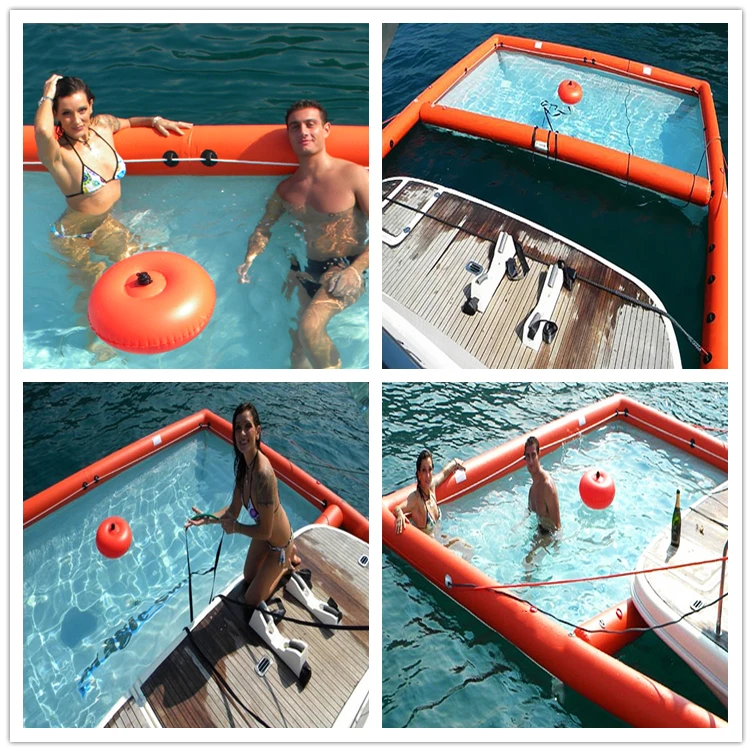 custom inflatable floating sea pool for water equipment