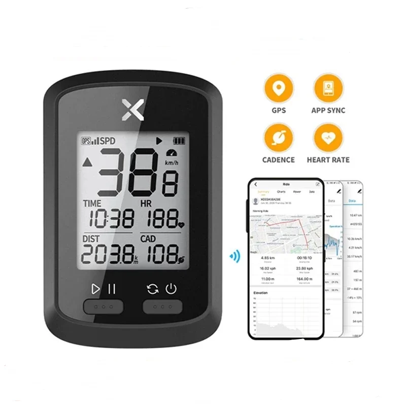 

WEST BIKING Wireless Bike Computer Cadence Heart Rate Speed 3 in 1 Multi Functional LED Exercise Bicycle Computer, Silver