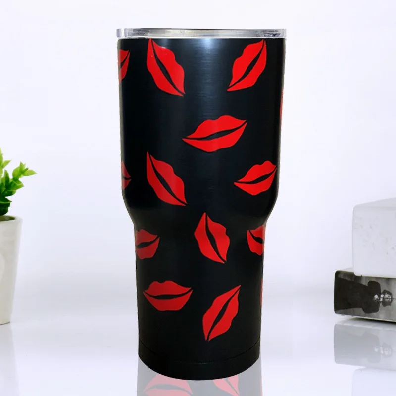 

New style 30oz insulated tumbler cup with lid stainless car cup lips tumbler travel coffee mug