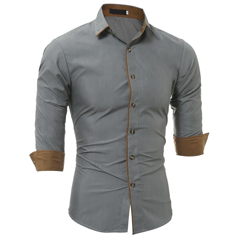 Wholesale Ready Stock Slim Fit Long Sleeves European Style Shirts Two ...