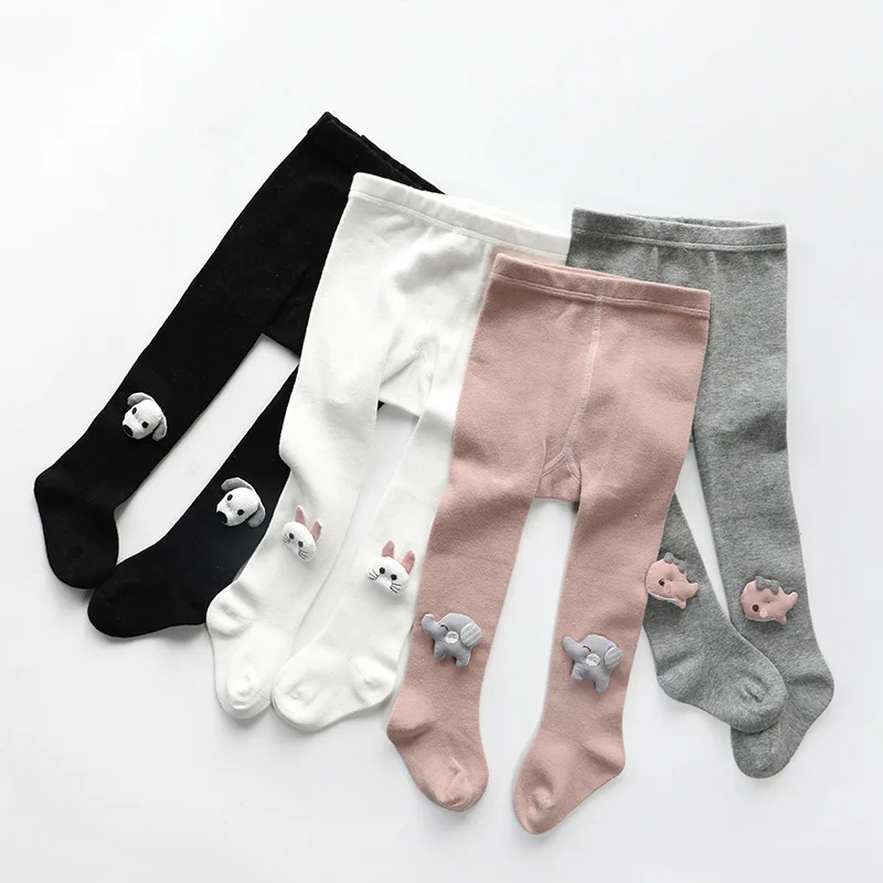 

New Arrival Cotton Double Needle 3D Baby Pantyhose Tights Wholesale Cute Animal Kids Stocking Pantyhose, Custom color