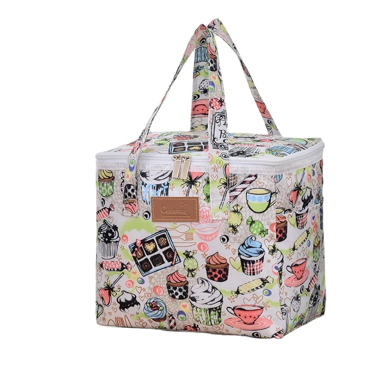 

New Printing Outdoor Cooler Bag Waterproof Cooler Bag Picnic Lunch Box Cooler, 9 colors