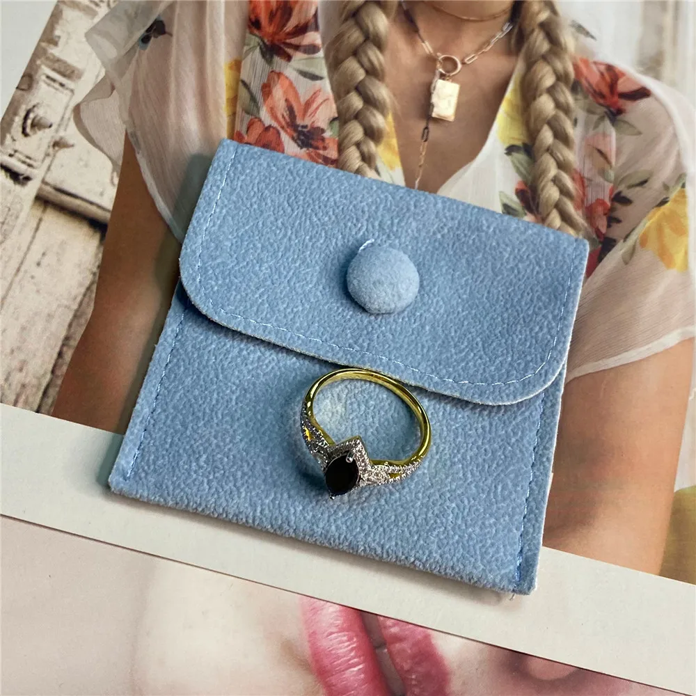 

VIANRLA simple jewelry pouch little bag packing velvet jewelry bag