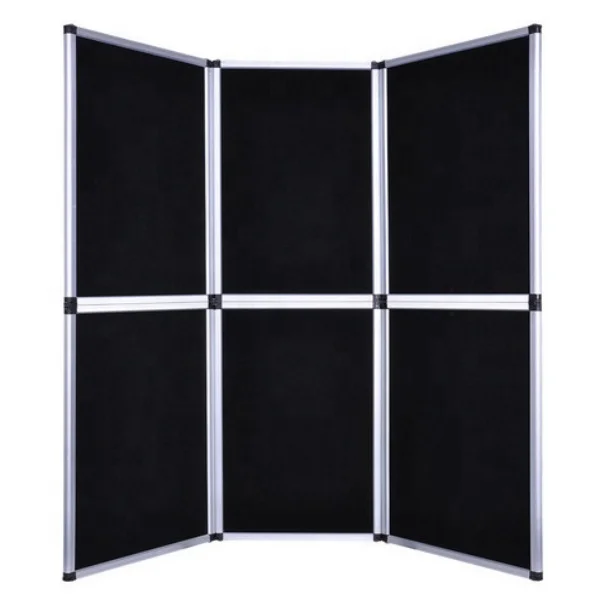 
Black Blue Color Fabric Folding Panel Backdrop Personalized Exhibition Display Stands 