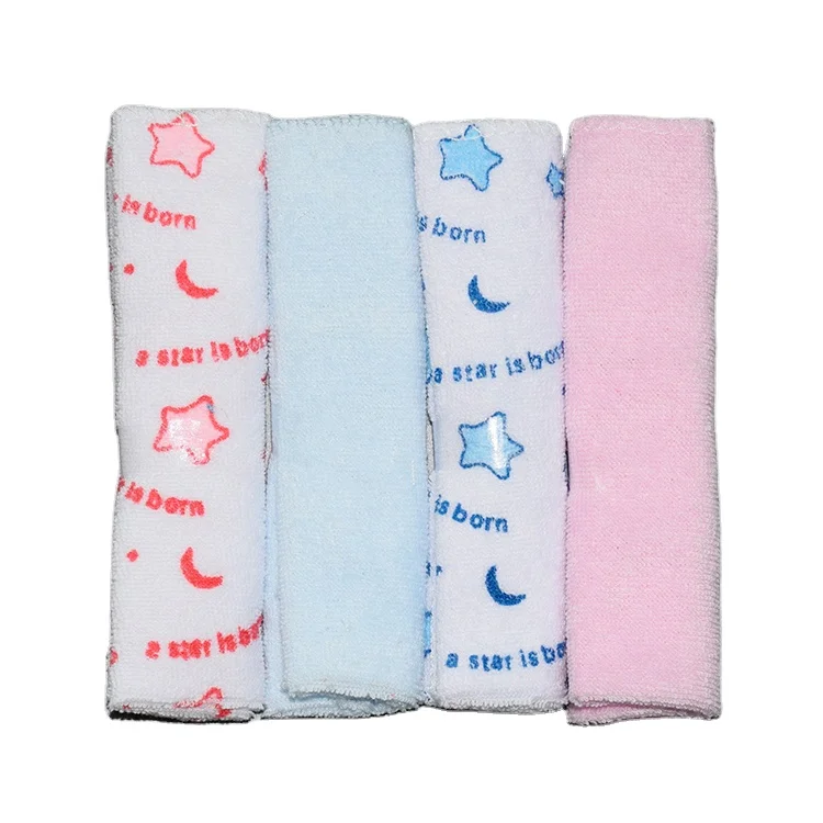 
Cute Customized Gift Printed Baby Washcloth Cleaning Towel Wash Cloth 