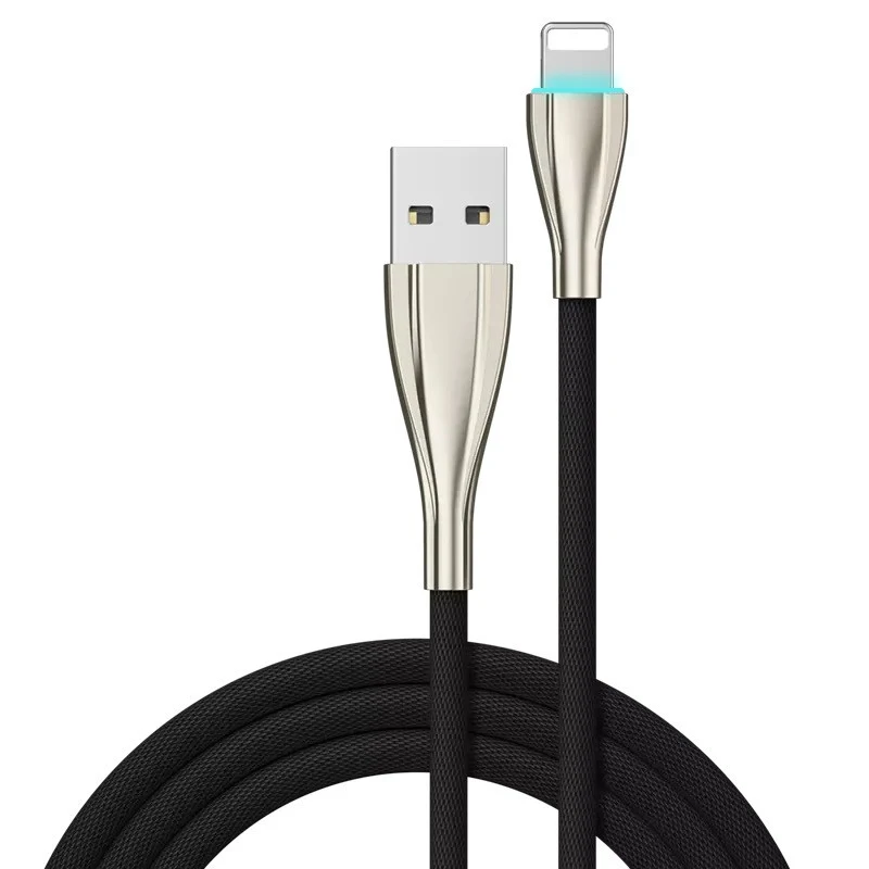 

Nylon Braid Zinc Alloy Material Usb Cable Type-c 2.4a Current Output Usb Fast Charging Micro Cable, Pink, blue, grey, silver
