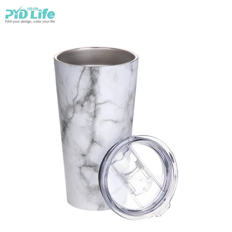 

PYD Life Wholesale Sublimation Blanks 16 OZ 480 ML Stainless Steel Marble Slab Tumbler Travel Matt Coffee Mug, Colored