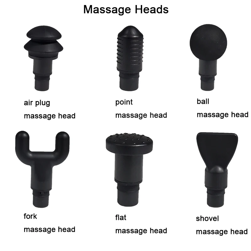 Massage Gun Heads Percussive Vibration Recovery Muscle Massager ...