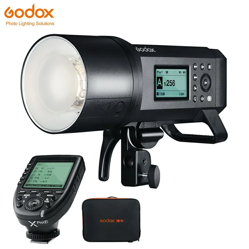 

Upgrade Godox AD600Pro 600W Outdoor Flash Li-on Battery TTL HSS Built-in 2.4G Wireless X System with Xpro-C/N/S/F/O, Black