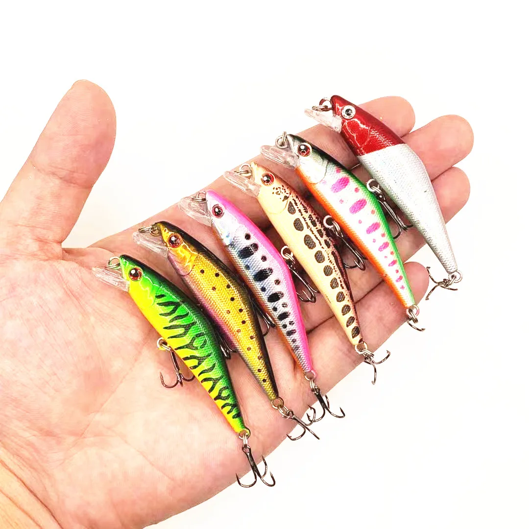 

New Japan Design 6.5cm 5g Sinking Minnow Fishing Lure High Quality Hard Crankbait Stream Fishing Lure for Perch Pike Trout Bass, 6 color