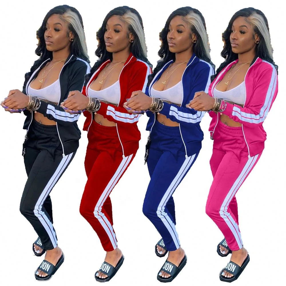 

2021 Two Piece Tracksuit Joggers Women 2 Piece Suit Wholesale Clothes Women Jogging Suit Women Two Piece Set Jogger Sweatsuits