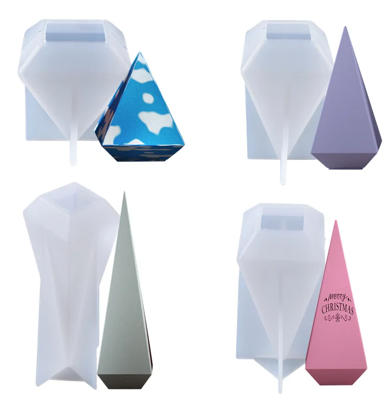 

Fusimai Diy Crystal Epoxy Square Cone Pendant Table Silicone Making Kit Resin Molds Candle Molds, As is shown in the picture