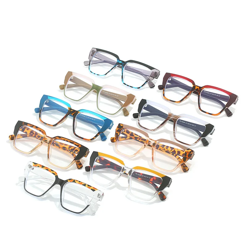 

LBAshades 5209 New Square TR90 Optical Frame Personality Colorful Frame Glasses Women Blue Light Blocking Eyewear