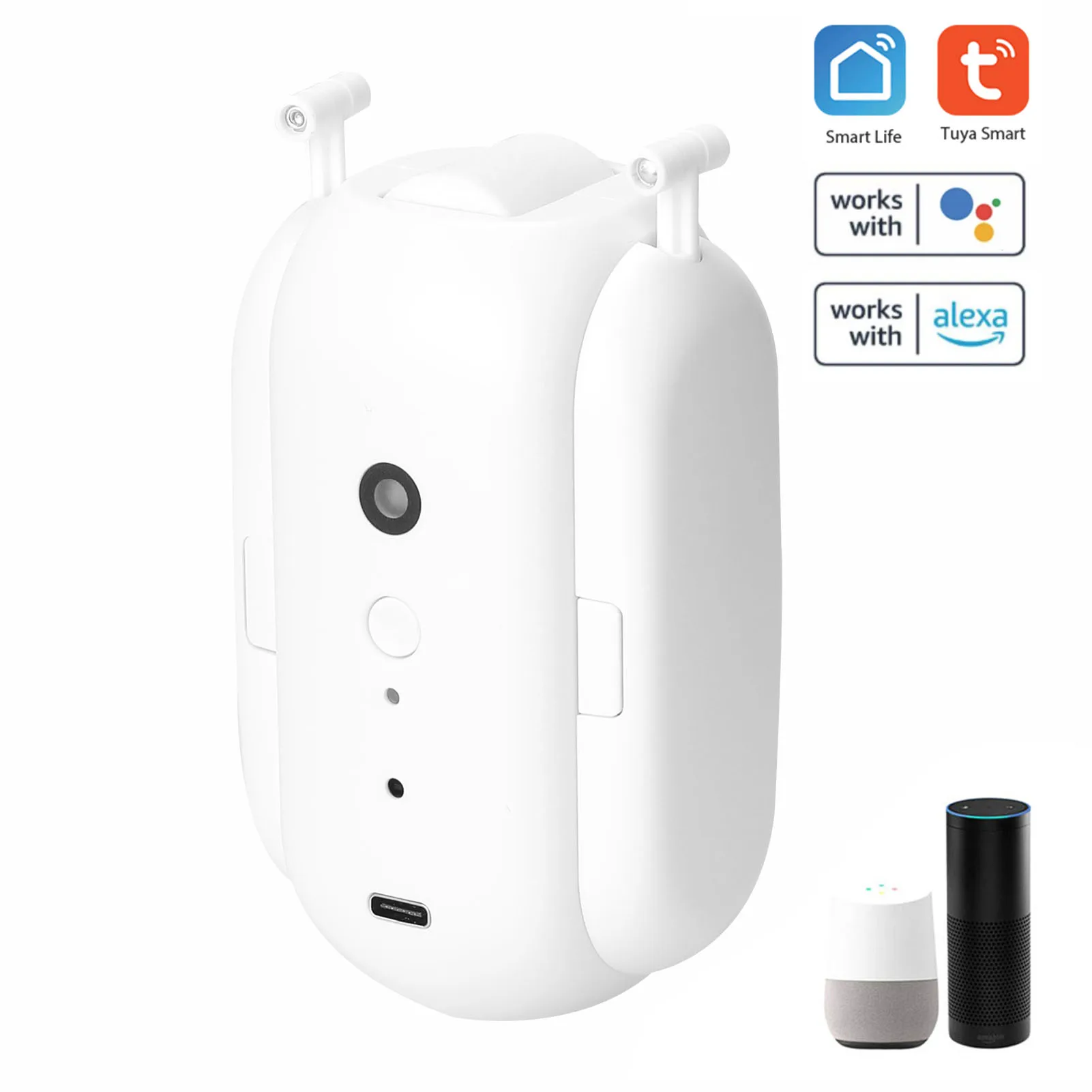 

Alexa Amazon Voice Control BLE Switch Curtainbot Smart Curtain Robot Temperature Light Sensor Inside Battery Switch bot curtain