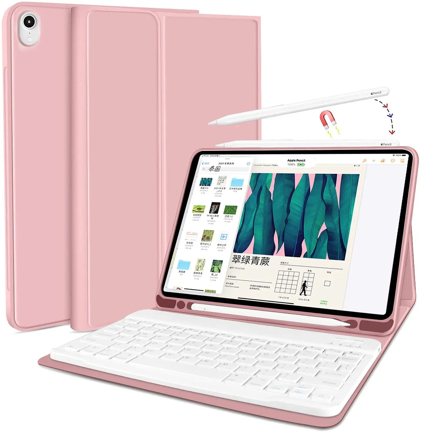 

Case For iPad Air 4 10.9 cover Anti-fall case with keyboard for iPad Air 4 Light Weight Tablet cover for iPad Air 4 2020, Multi colors