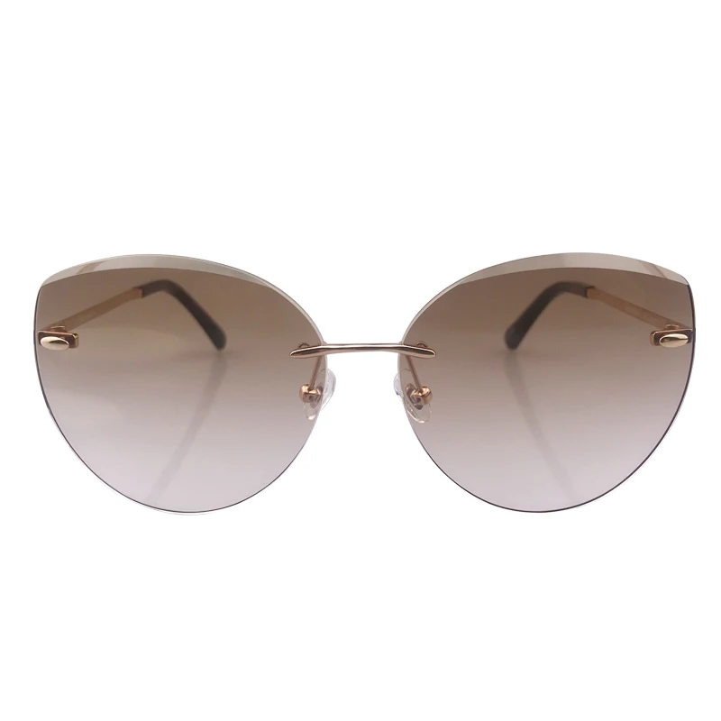 

New Trendy Frameless Luxury Shades Sunglasses Womens Sunglasses can be customized
