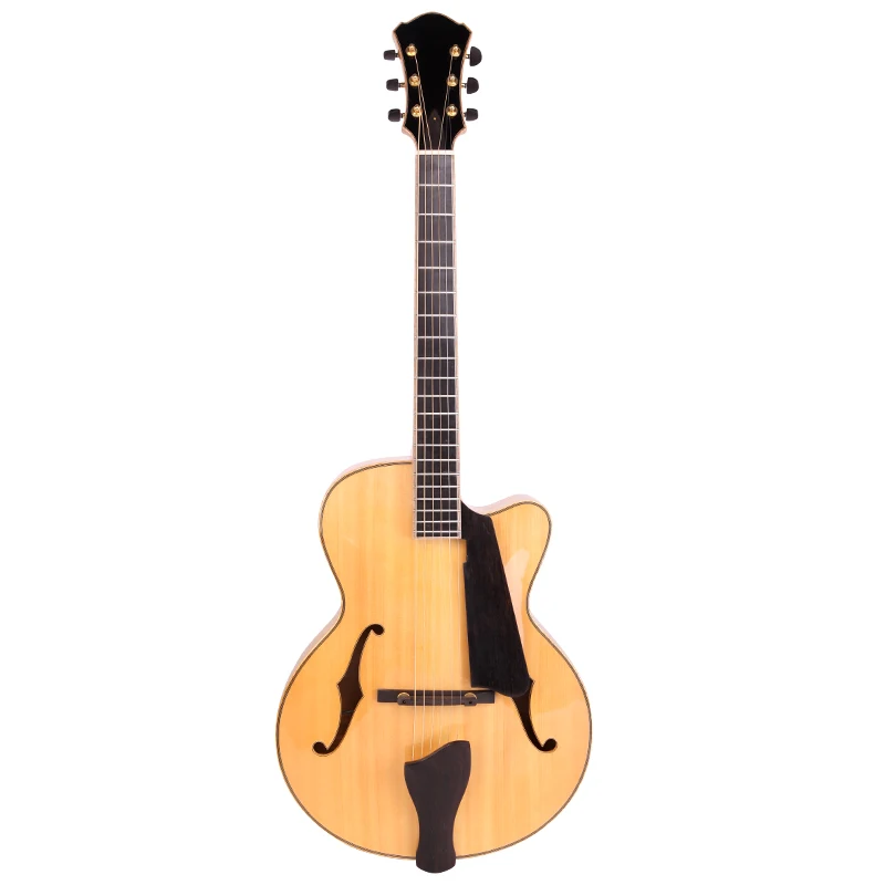 

handmade rough wood jazz guitar in stock, Natural wood