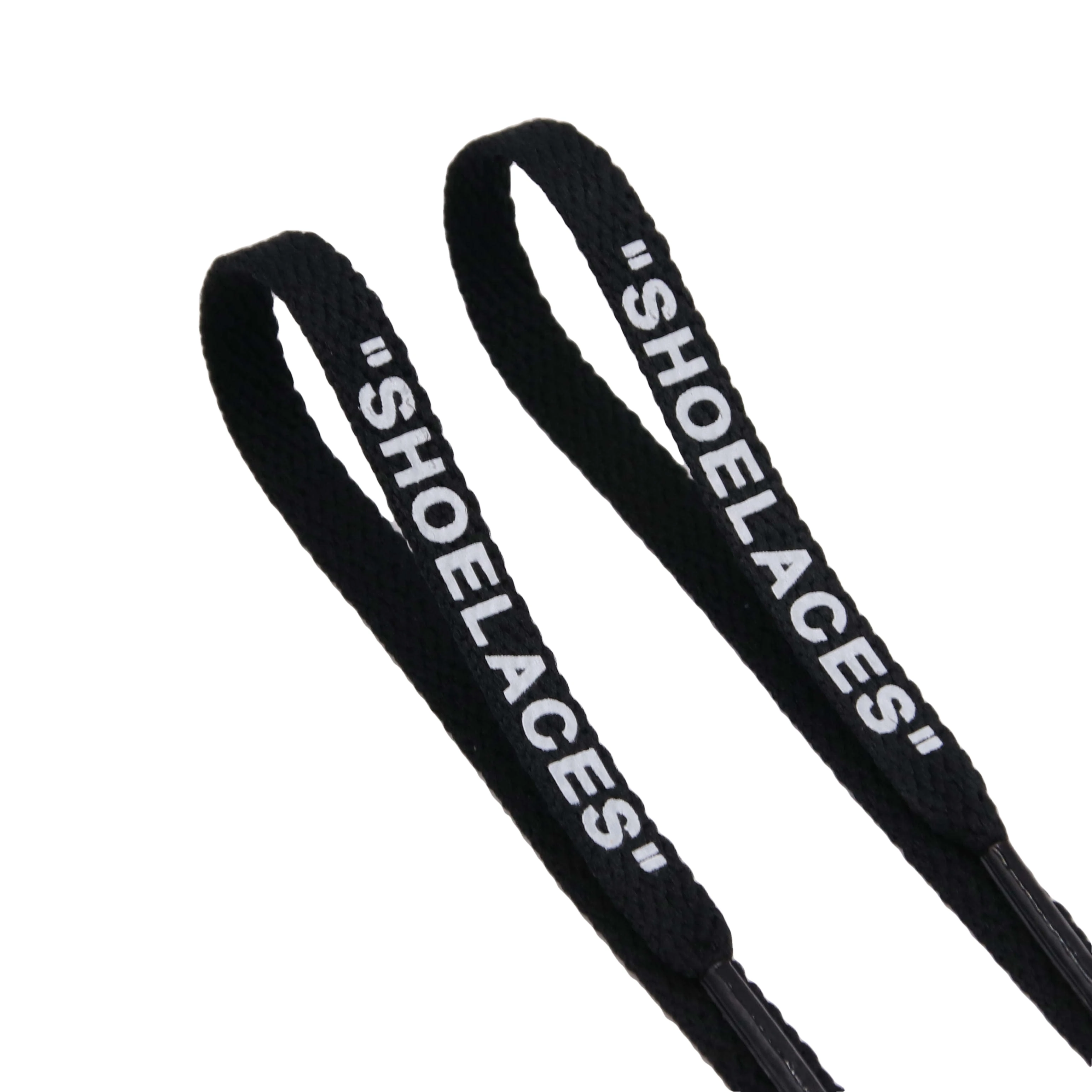 

Coolstring Double layer Flat thick Printed Shoelace For Sneaker Dope Laces Black White Shinny Sustain Text, Customized