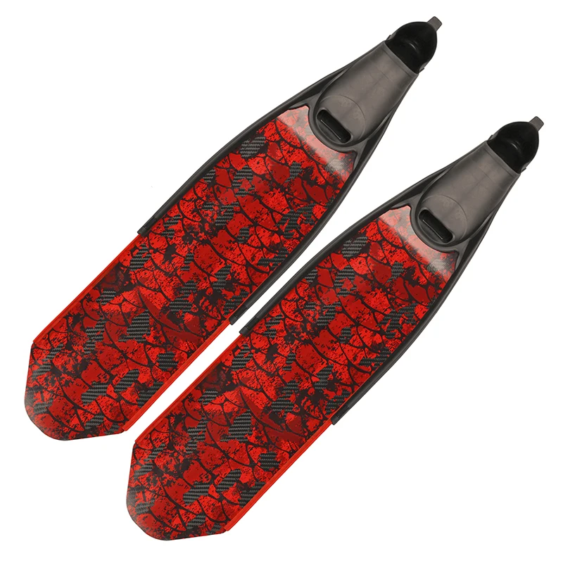 

Best python texture design fins flexible underwater carbon fiber Freediving long blade diving fins Spearfishing Fins