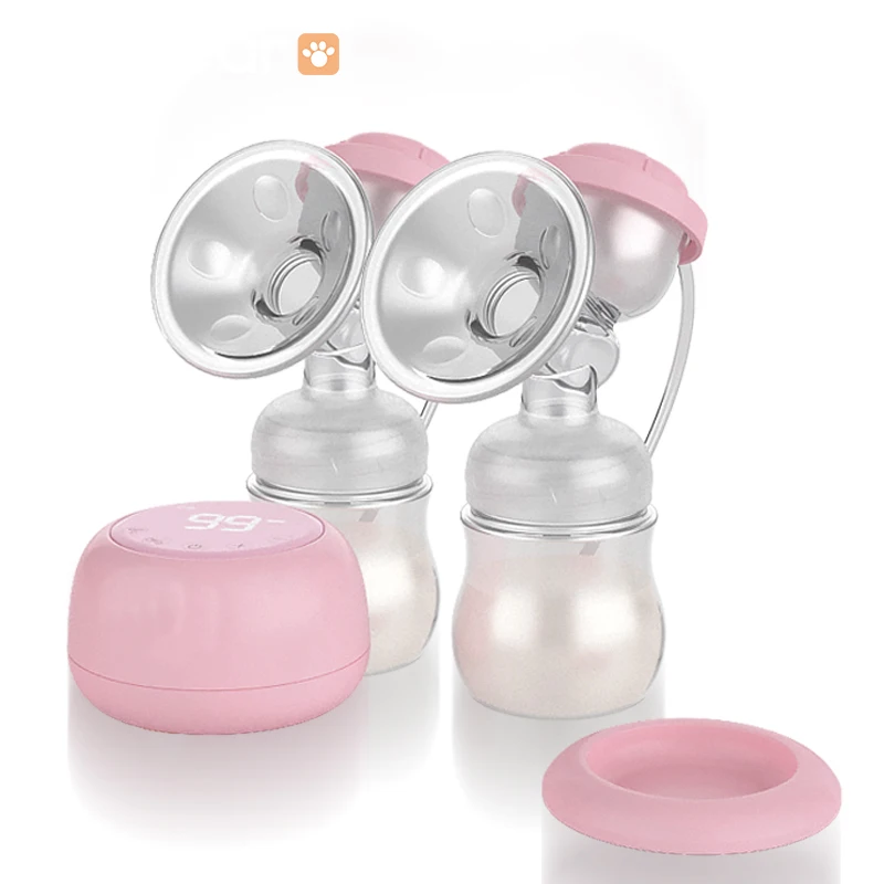 

[Rechargeable] Cmbear bilateral electric breast pump, Pink white