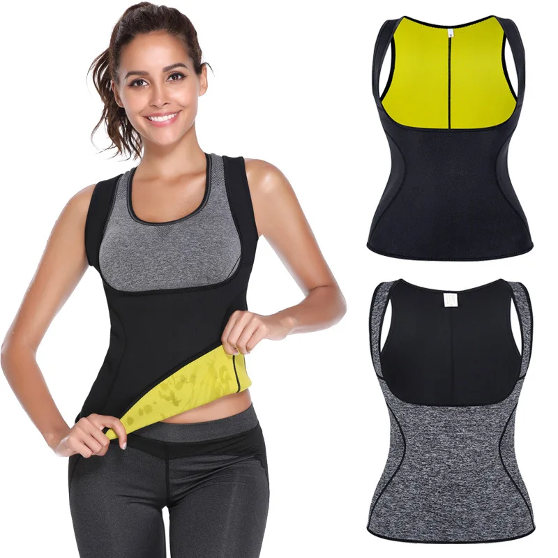 

Body Shaper Sleeveless Fitness Corset Sport Gym Tank Top Women Yoga Shirts BodybuildingFat Burning Vest Running T Shirt, Black,pink,blue,purple