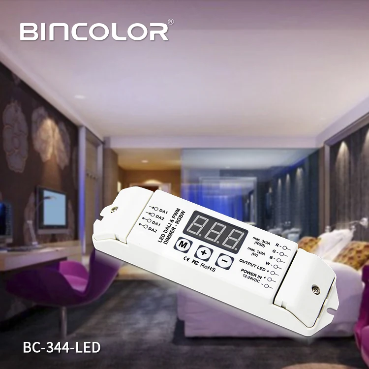 BC-344 4 channel 12v 24v led dali dimmer led rgbw strip dali dimming driver