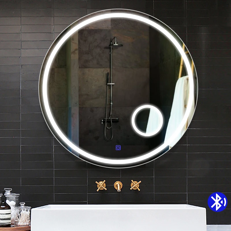 Multifunctional LED makeup mirror Wifi bathroom mirror with LED light