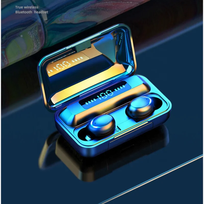 

Wholesale F9 5C Led Digital Display Headphones Blue tooth In Ear Wireless Earphone&Headphone
