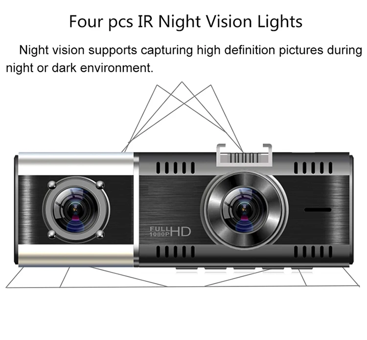 2020 New Trending Night Vision 2 Channels Stream Media 1080p 170 Degree