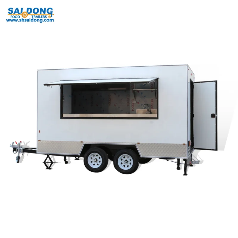 Customized made fiberglass street mobile food concession trailer/food van