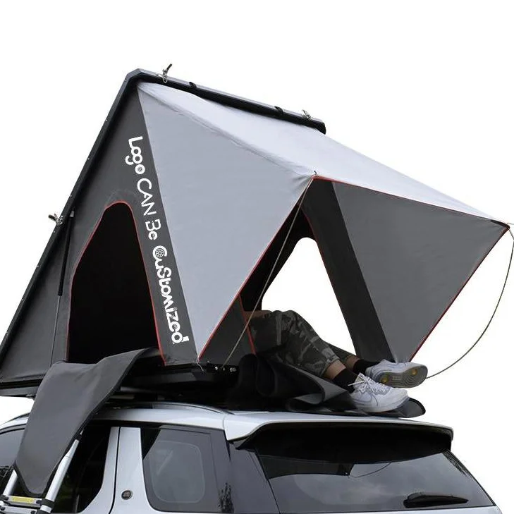

WILDSROF 210*125*120 CM Car Diagonal Semi-Automatic Hydraulic Aluminium Triangle Roof Top suv tent