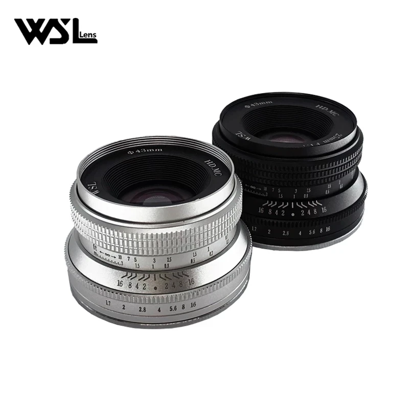 

WesleyWSL 25mm F1.7 Lens for Sony NEX E-mount / for Fuji XF APS-C / Macro 4/3 / Canon EOS-M/ 25MM F1.8 Mirrorless Camera