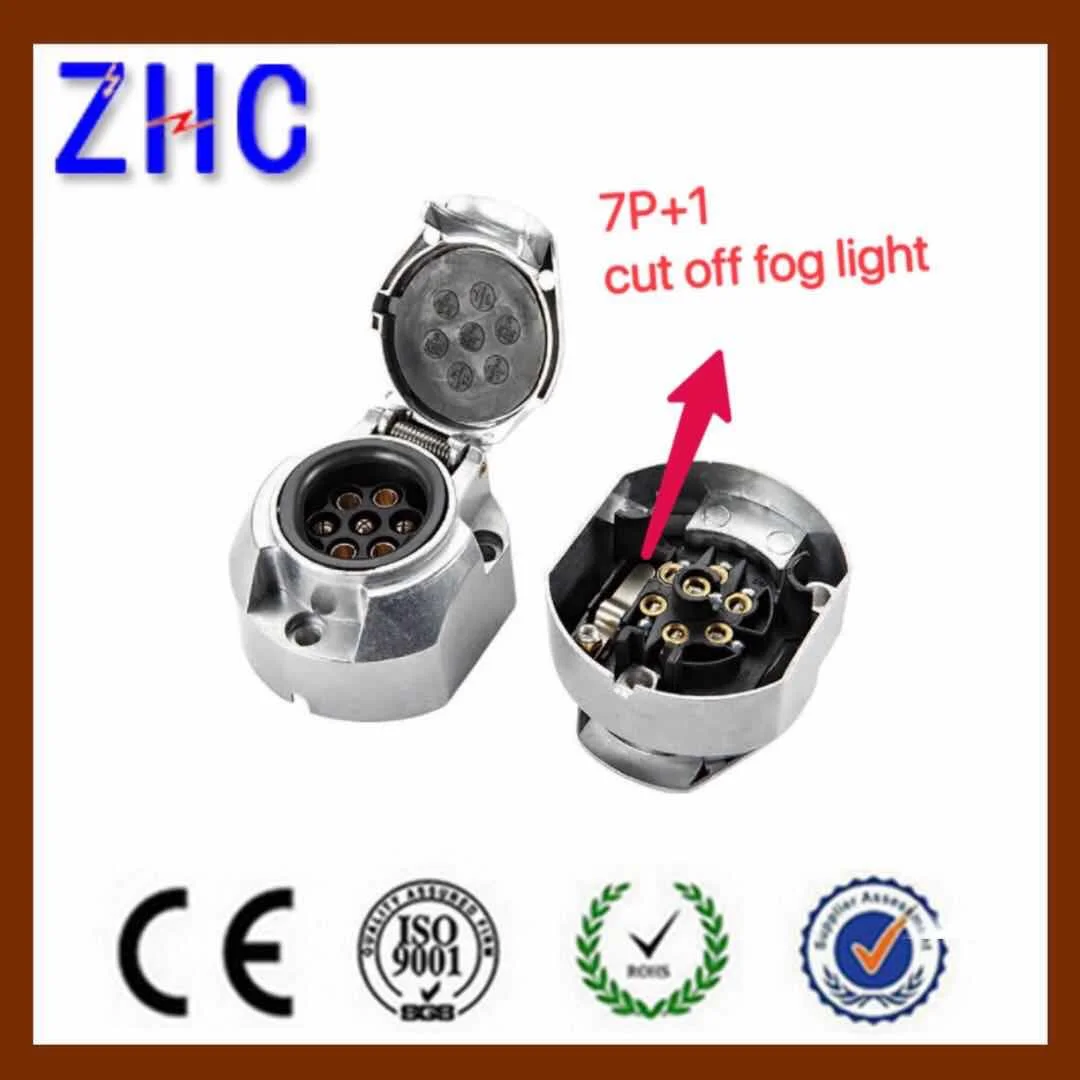
European Type Aluminum12V 7 Pin commercial car Trailer Plug 
