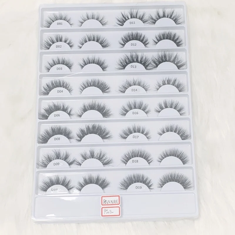 

100% Real Mink Lashes handmade 3d Strip Wholesale eyelash Vendor lash case set box