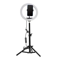 

10 inch Selfie Ring Light with Tripod Stand, 3 Lighting Modes Desktop Camera Ring for Video Photography Makeup Live Streaming