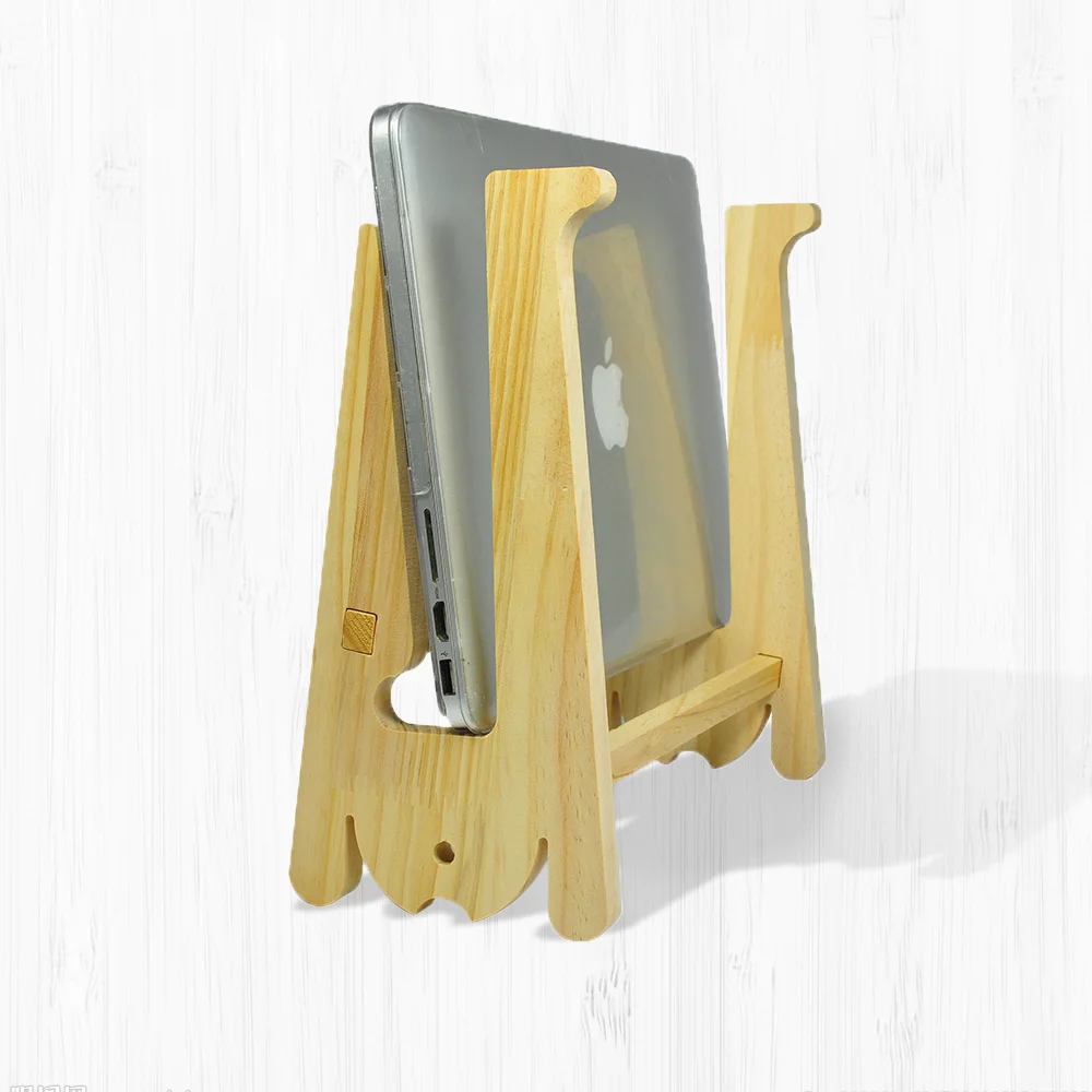 

Notebooks 10-17 inch Universal Desktop Vertical Bamboo Wooden Laptop Stand